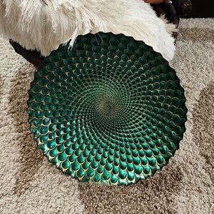 Peacock design decorative bowl